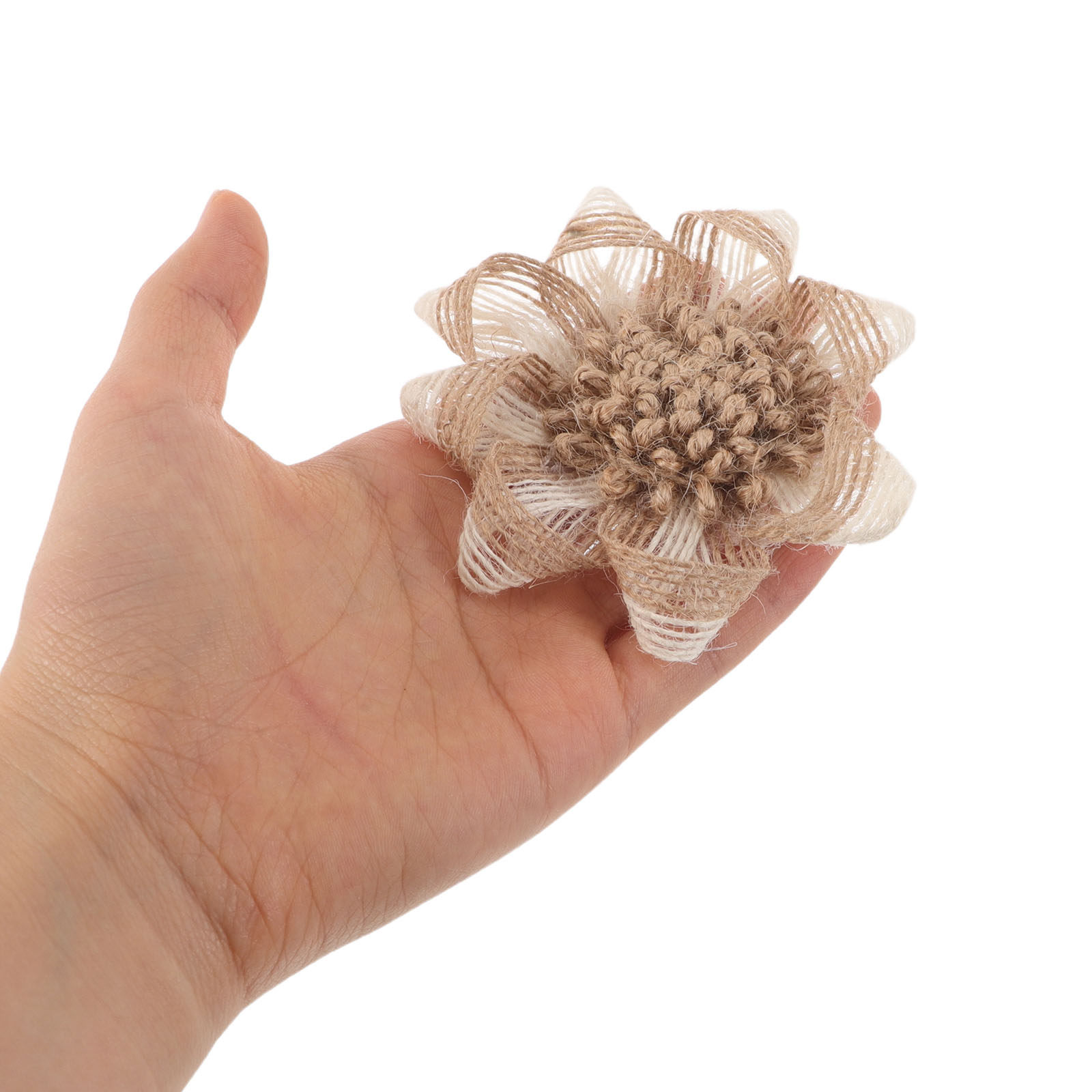 Craft Embellishments - 9Pcs Craft Flowers Burlap: Vintage Jute