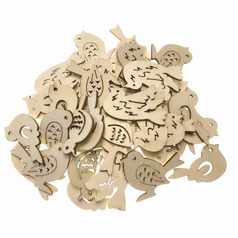 50pcs Wooden Bird Pattern DIY  - Embellishments For Scrapbooking のレビューと価格