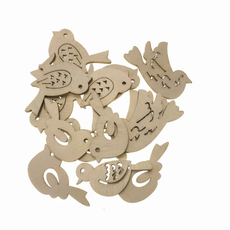 50pcs Wooden Bird Pattern DIY  - Embellishments For Scrapbooking のレビューと価格