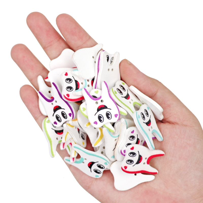 50/100pcs Wooden Button Tooth  - Embellishments For Scrapbooking のレビューと価格