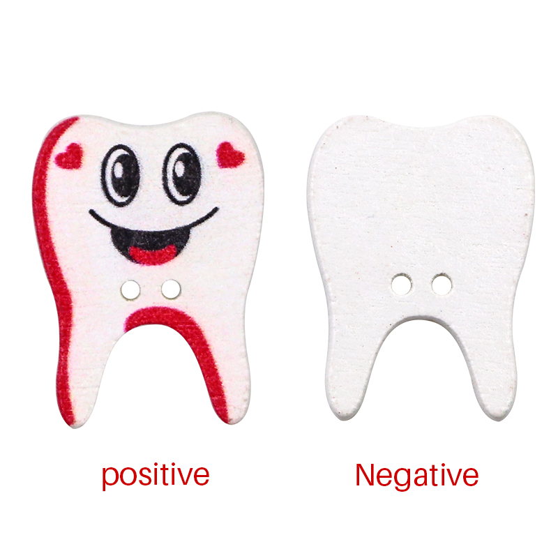 50/100pcs Wooden Button Tooth  - Embellishments For Scrapbooking のレビューと価格