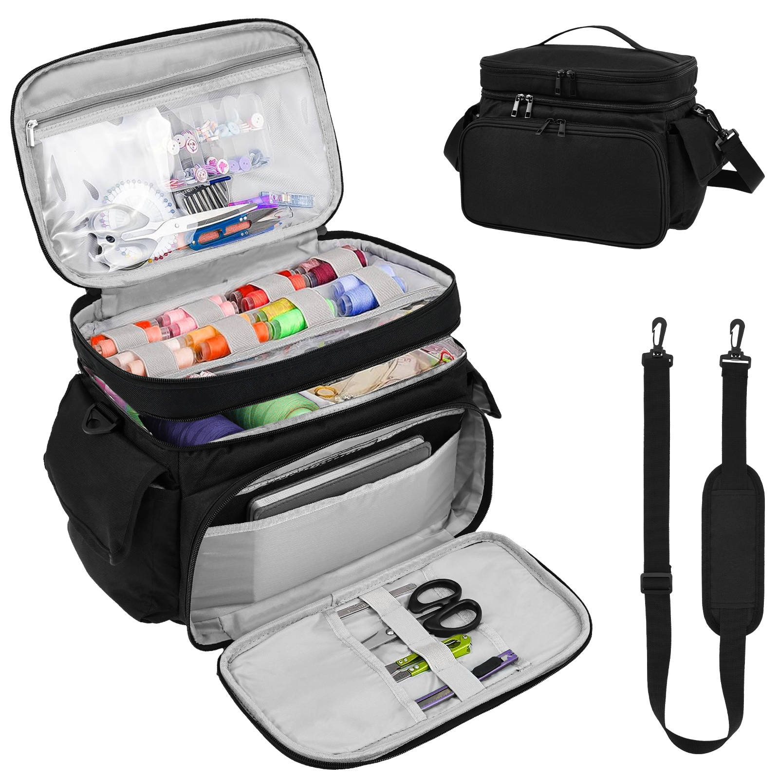 Large Sewing Bag Wool Knitting - Craft Embellishment Storage のレビューと価格