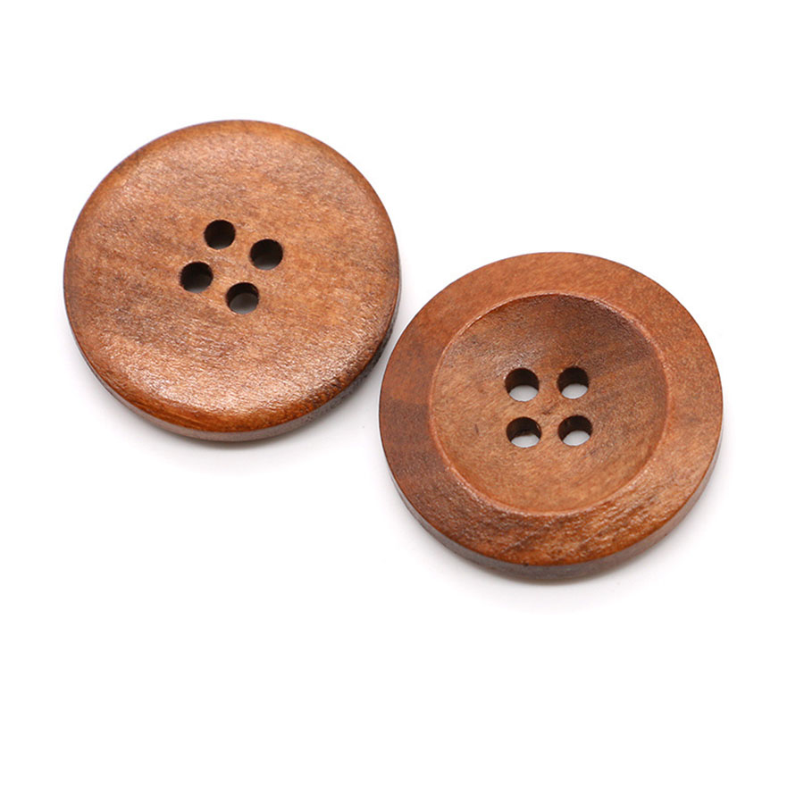 10pcs 18mm Round Wooden Button - Embellishments For Scrapbooking のレビューと価格