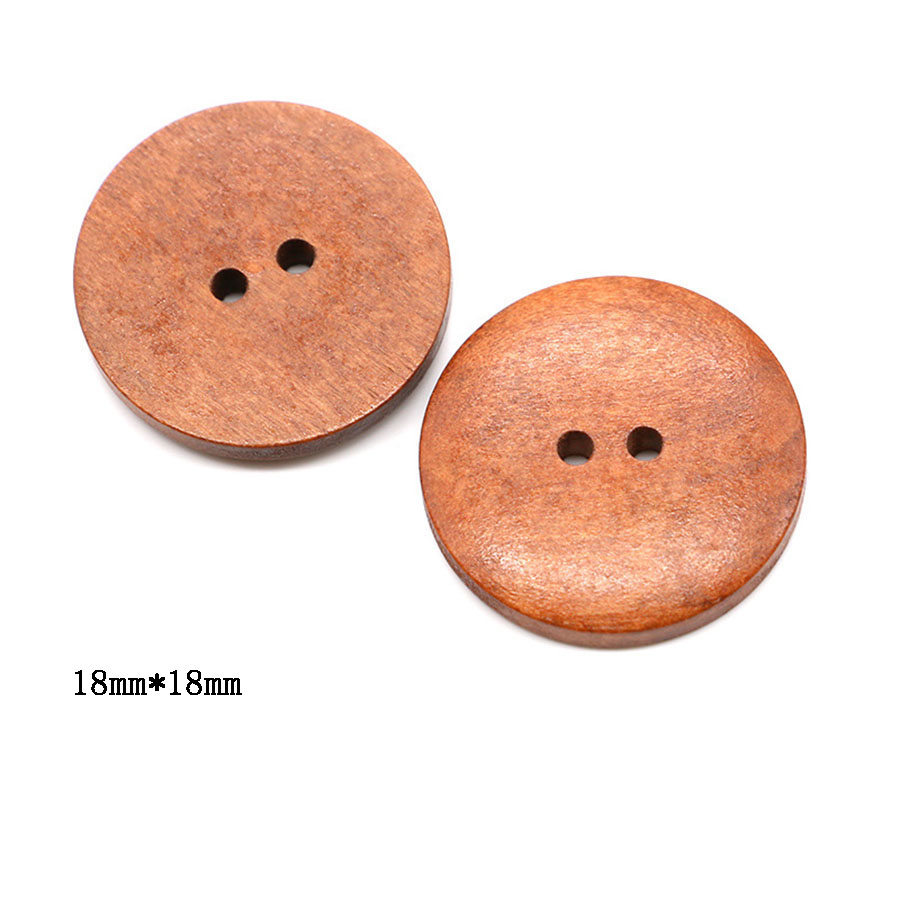 10pcs 18mm Round Wooden Button - Embellishments For Scrapbooking のレビューと価格