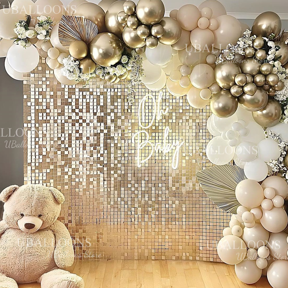 Matte Champagne Gold Backdrop  - Sequin Fabric Panel のレビューと価格