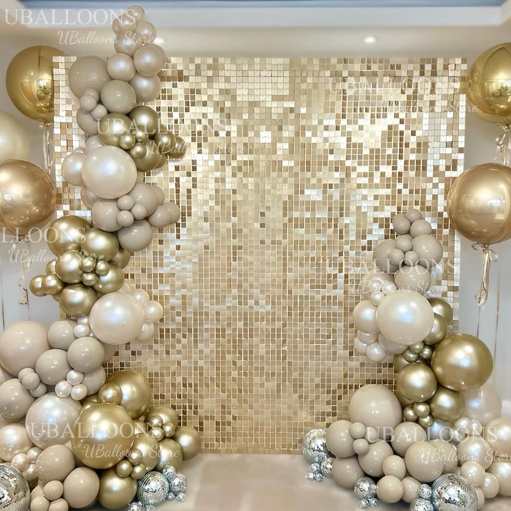Matte Champagne Gold Backdrop  - Sequin Fabric Panel のレビューと価格