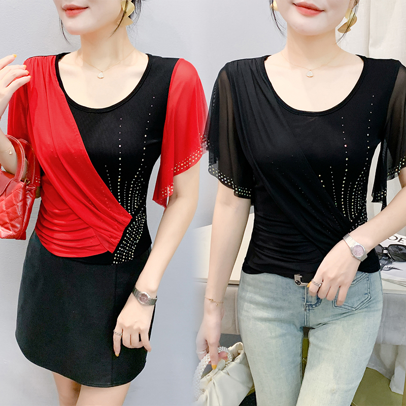 2025 Summer Women's Mesh Top:  - Beaded Trim Fringe のレビューと価格
