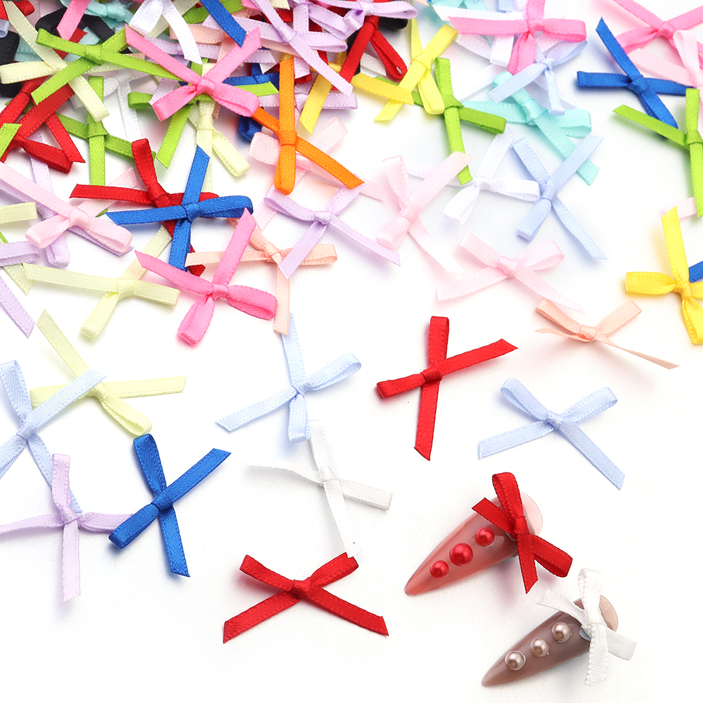 50Pcs 2.5x3cm Ribbons Mini Sat - Embellishments For Scrapbooking のレビューと価格