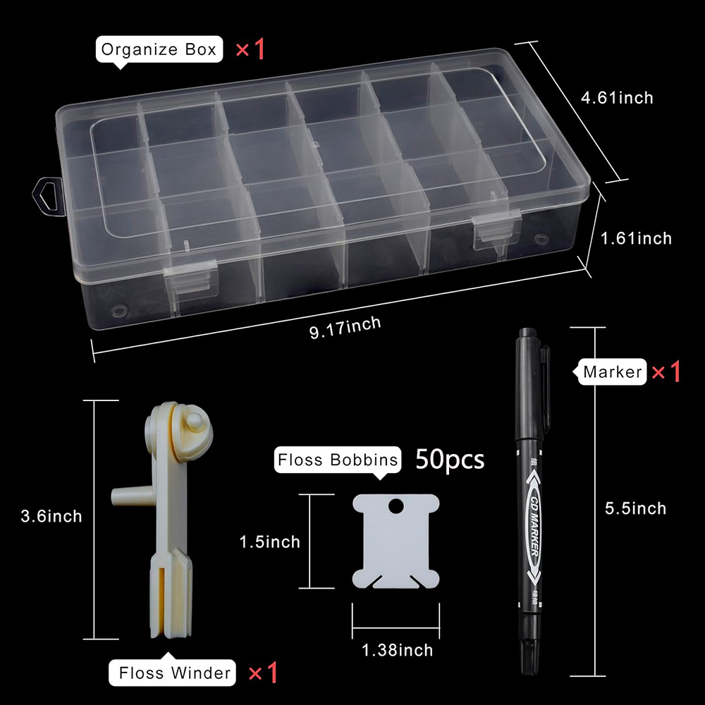 Embroidery Floss Organizer 18  - Craft Embellishment Storage のレビューと価格