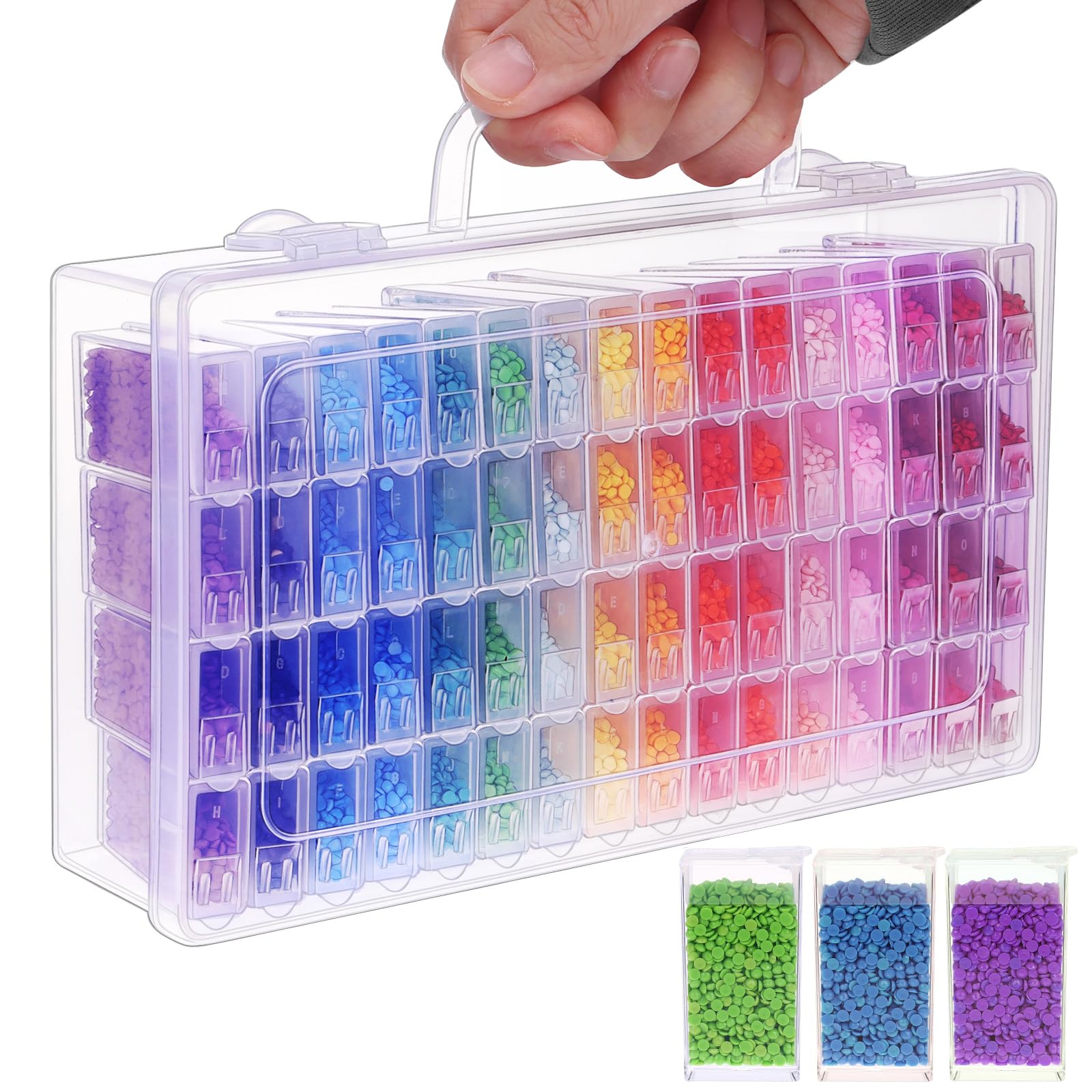 1/2/3/4Pack 64gird Diamond Pai - Craft Embellishment Storage のレビューと価格