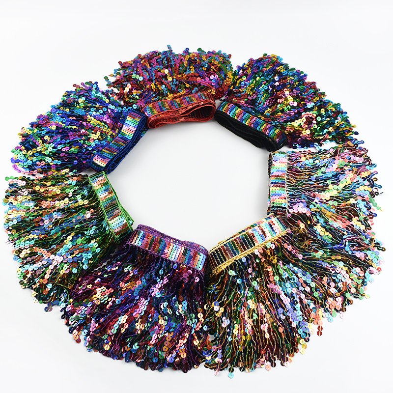 5/10Yards Sequin Fringe Tassel - Beaded Trim Fringe のレビューと価格