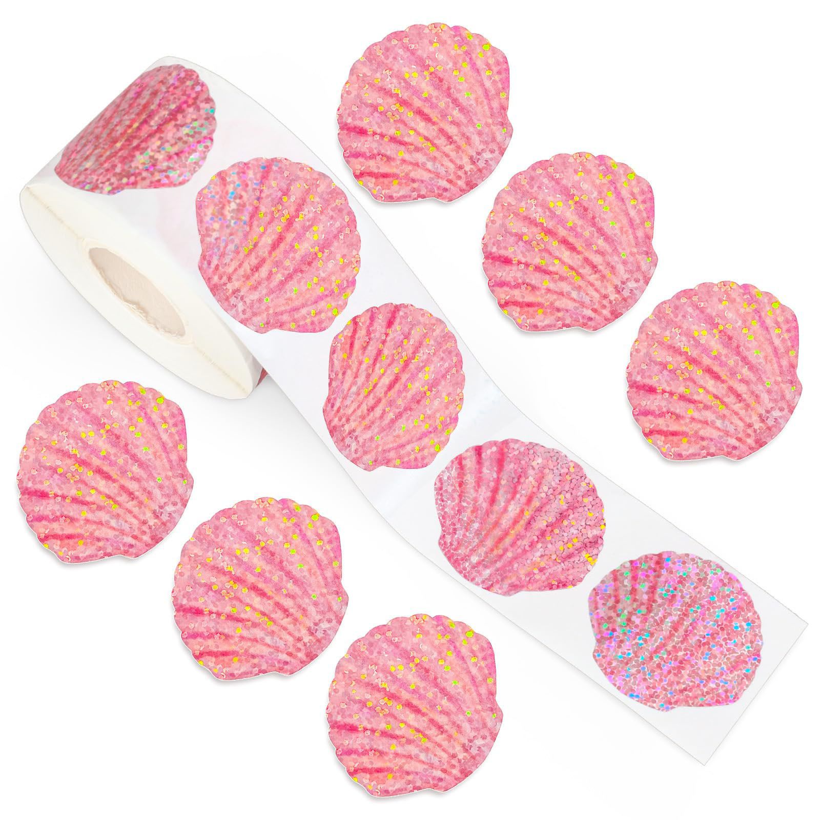500 Pcs Summer Seashell Sticke - Glitter Vinyl Roll のレビューと価格