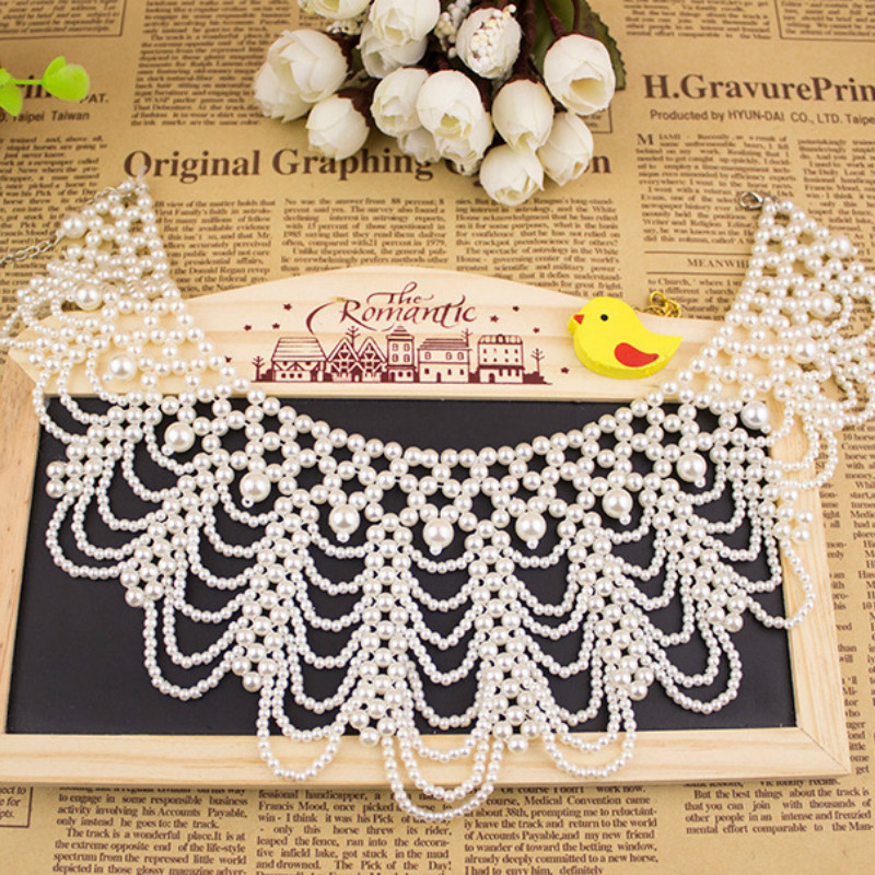 New Pearl Beaded Lace Trim Col - Beaded Trim Fringe のレビューと価格