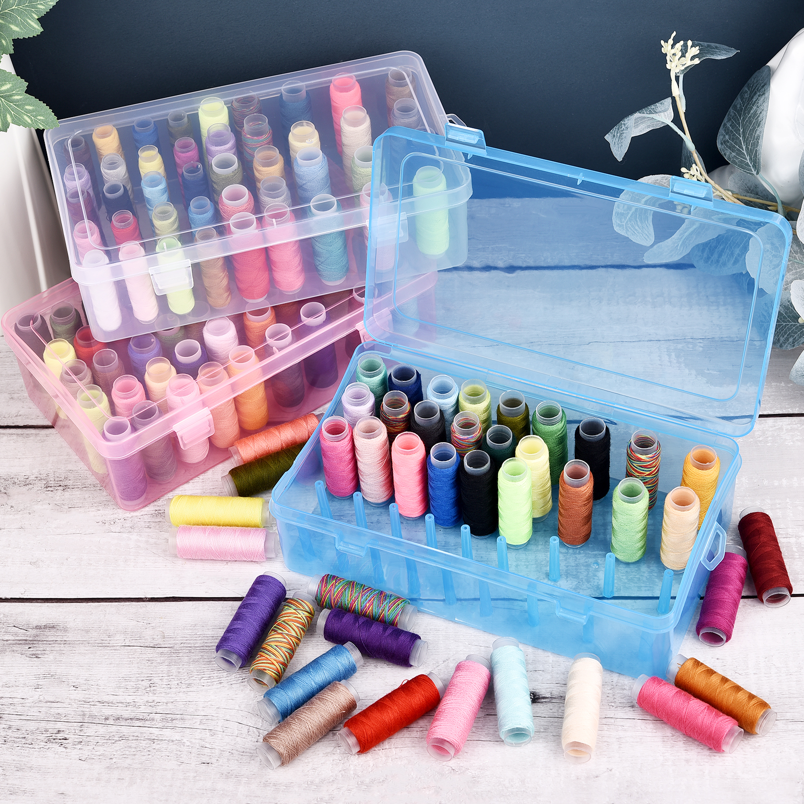 New Sewing Thread Box 42 Piece - Craft Embellishment Storage のレビューと価格