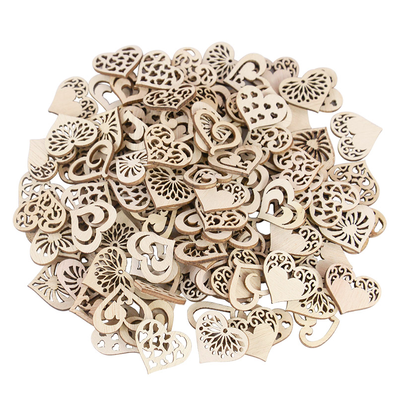 50/100pcs Hollowed Heart Patte - Embellish Craft のレビューと価格