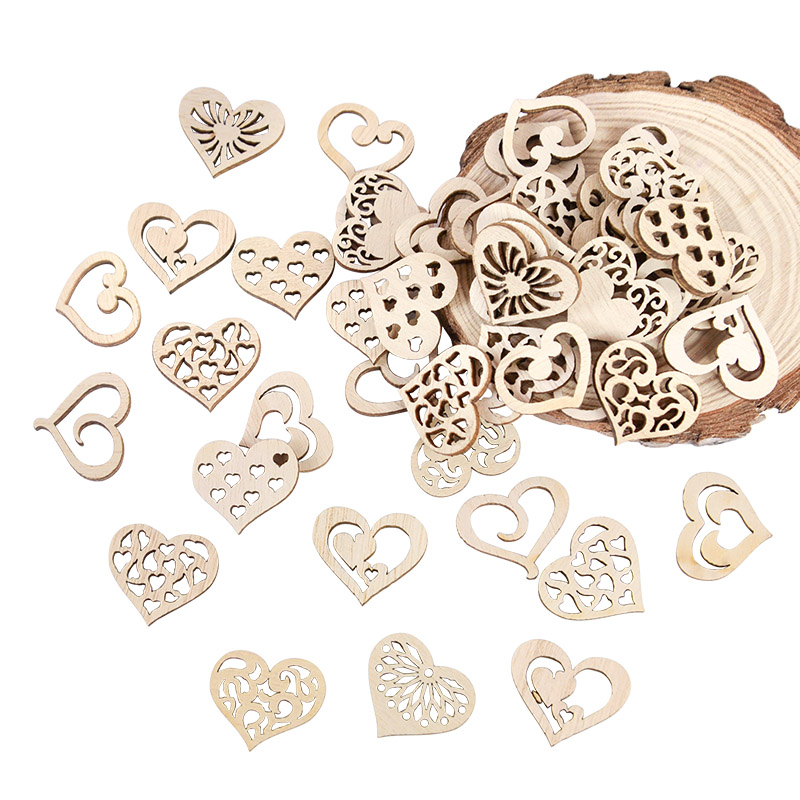 50/100pcs Hollowed Heart Patte - Embellish Craft のレビューと価格