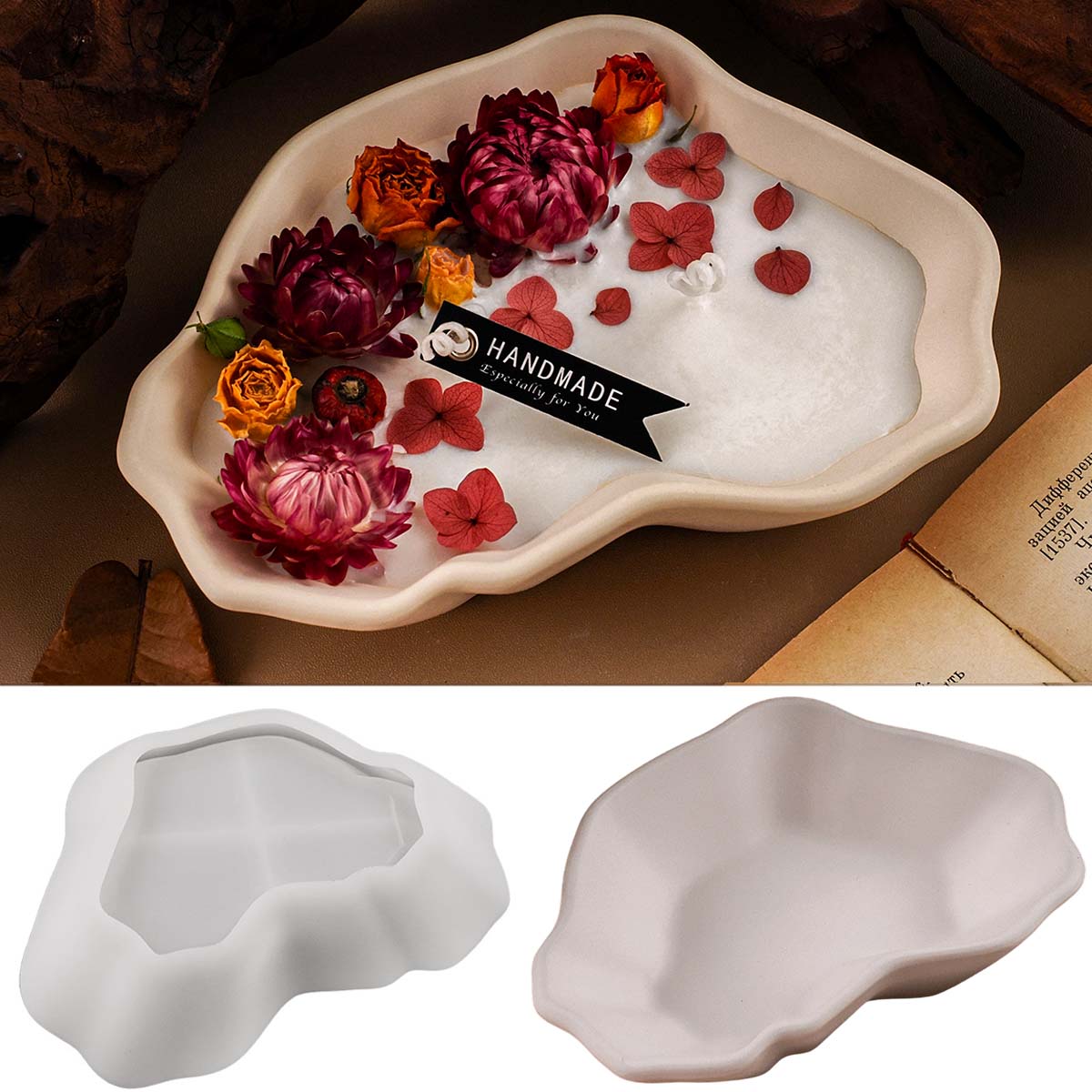 Irregular Candle Bowl Silicone - Craft Embellishment Storage のレビューと価格