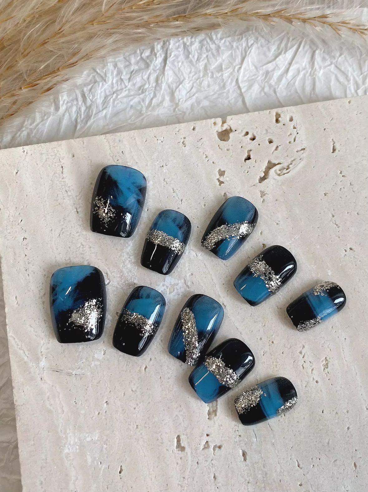 10-Pack Blue-Black Shimmer Gra - Glitter Vinyl Roll のレビューと価格