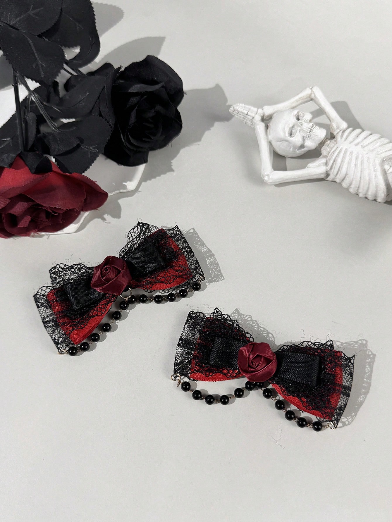 2-piece Gothic style lace ribb - Lace Ribbon Trim のレビューと価格
