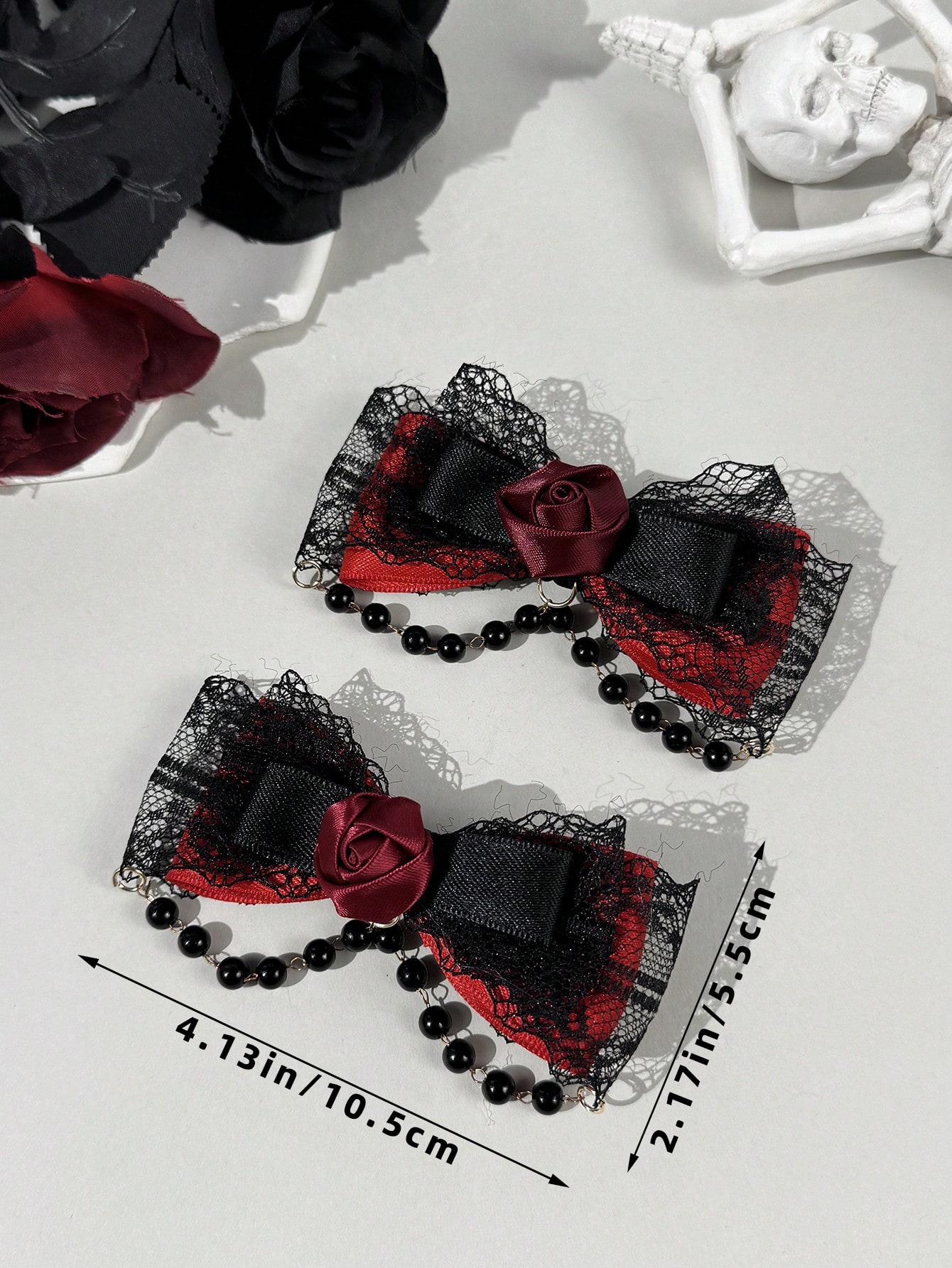 2-piece Gothic style lace ribb - Lace Ribbon Trim のレビューと価格