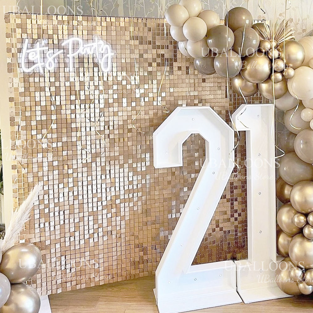 Matte Beige Gold Shimmer Sequi - Sequin Fabric Panel のレビューと価格
