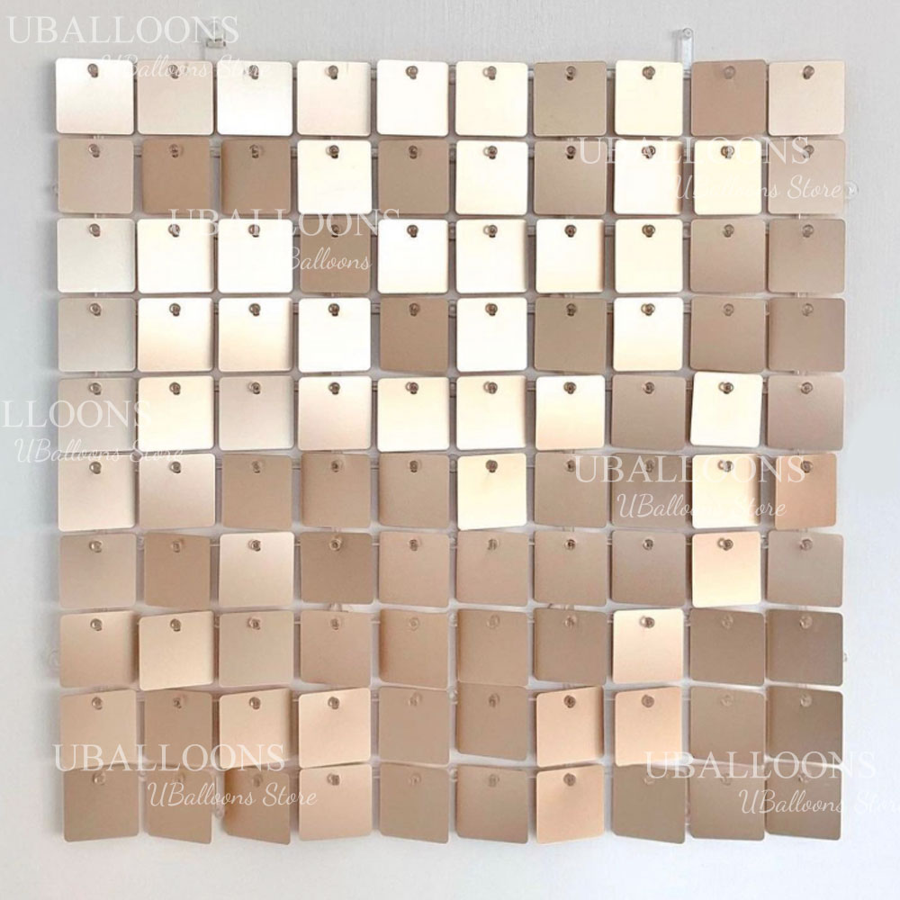 Matte Beige Gold Shimmer Sequi - Sequin Fabric Panel のレビューと価格