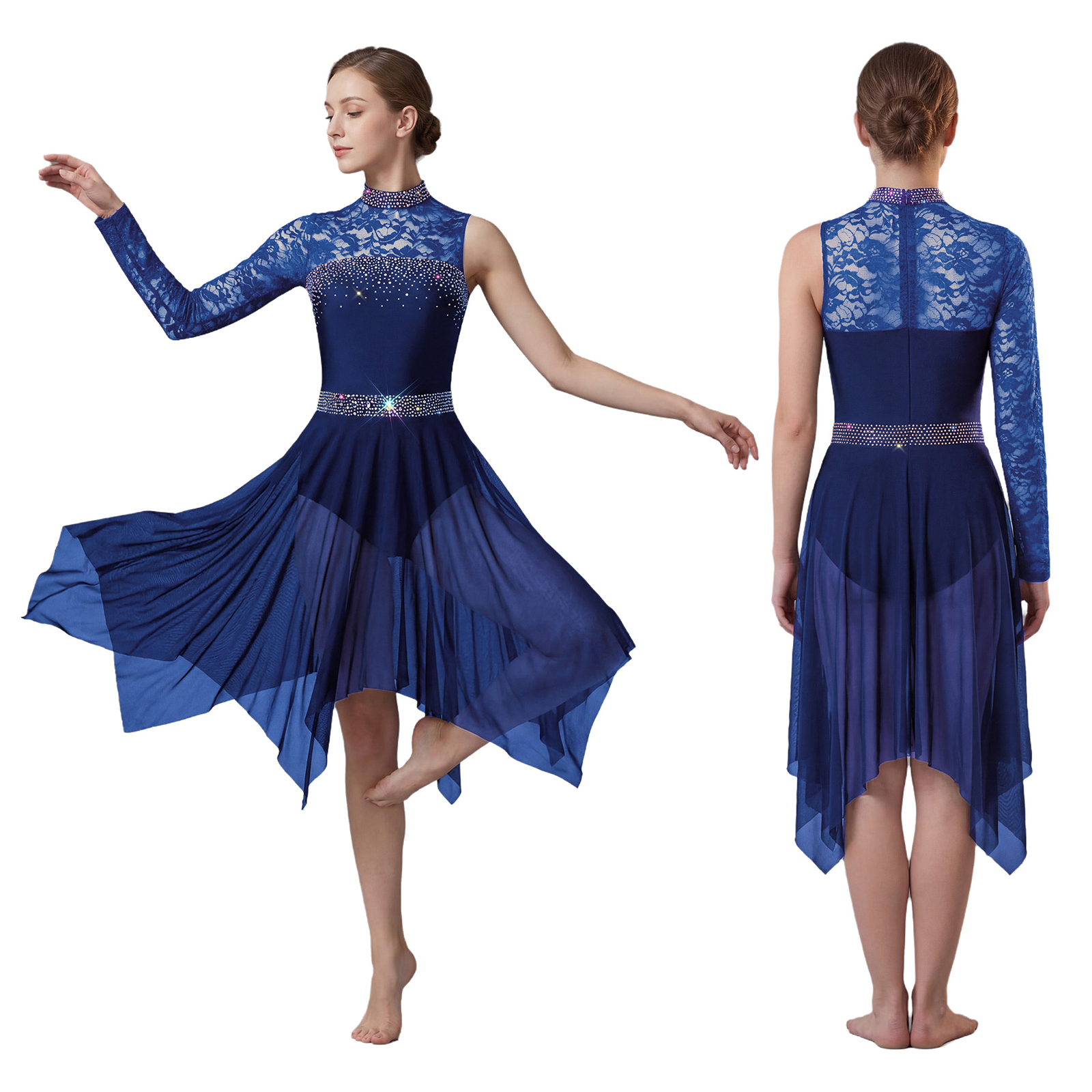 Women Lyrical Figure Skating D - Rhinestone Banding Trim のレビューと価格