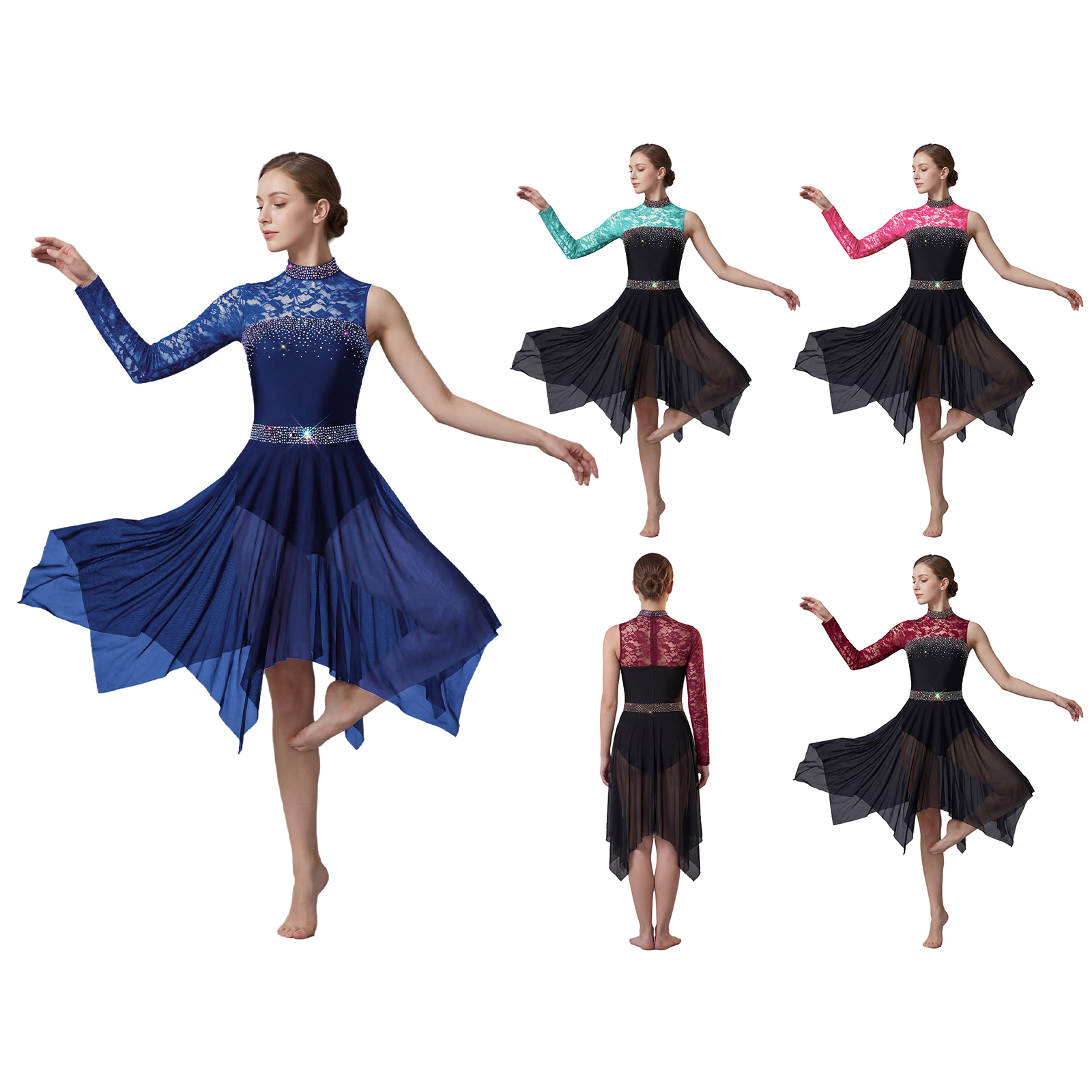 Women Lyrical Figure Skating D - Rhinestone Banding Trim のレビューと価格