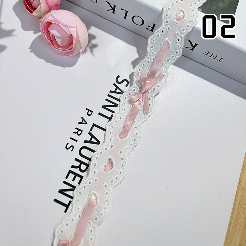 1yard Bow Pleated Lace Lolita  - Lace Ribbon Trim のレビューと価格