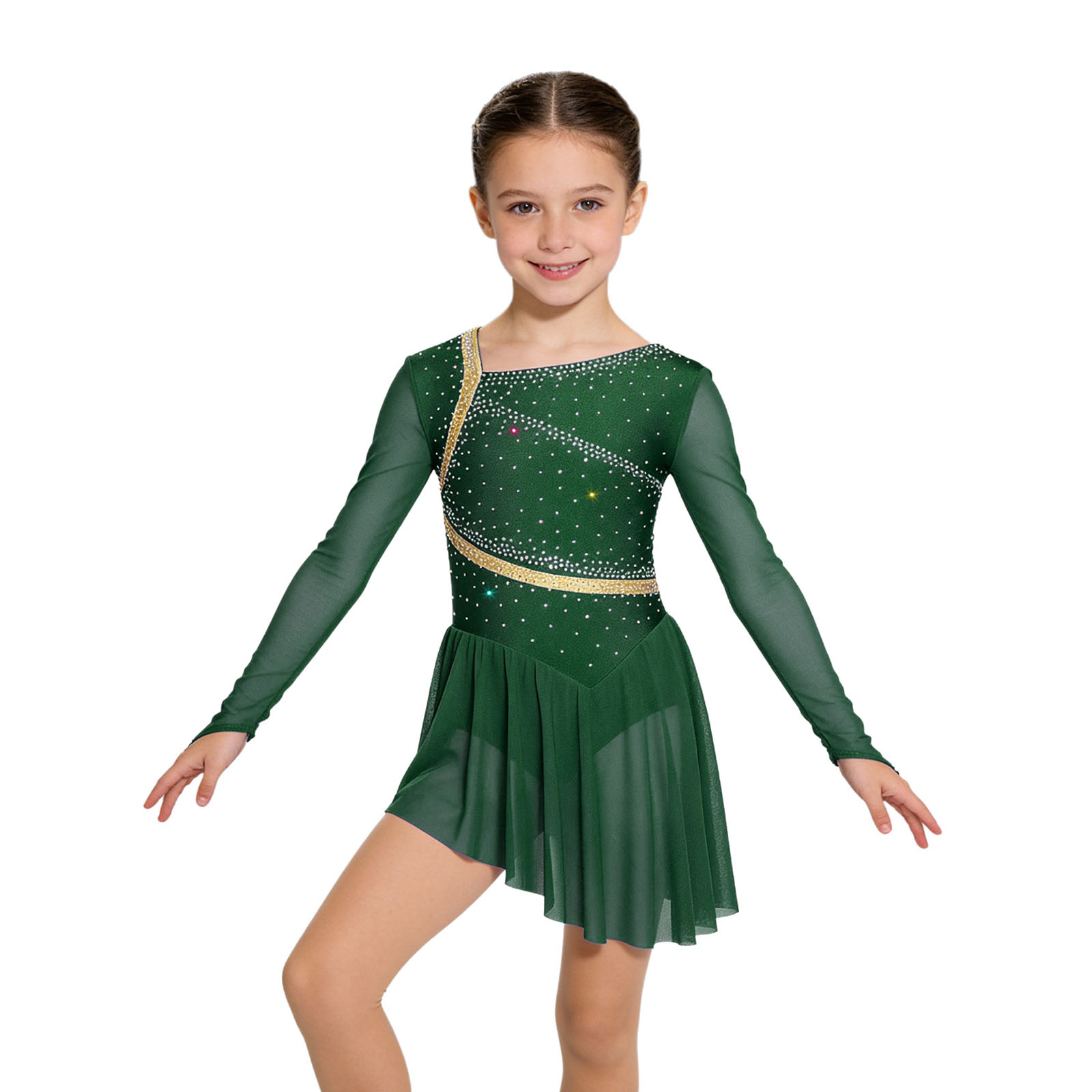 Kids Girls Figure Skating Lyri - Rhinestone Banding Trim のレビューと価格