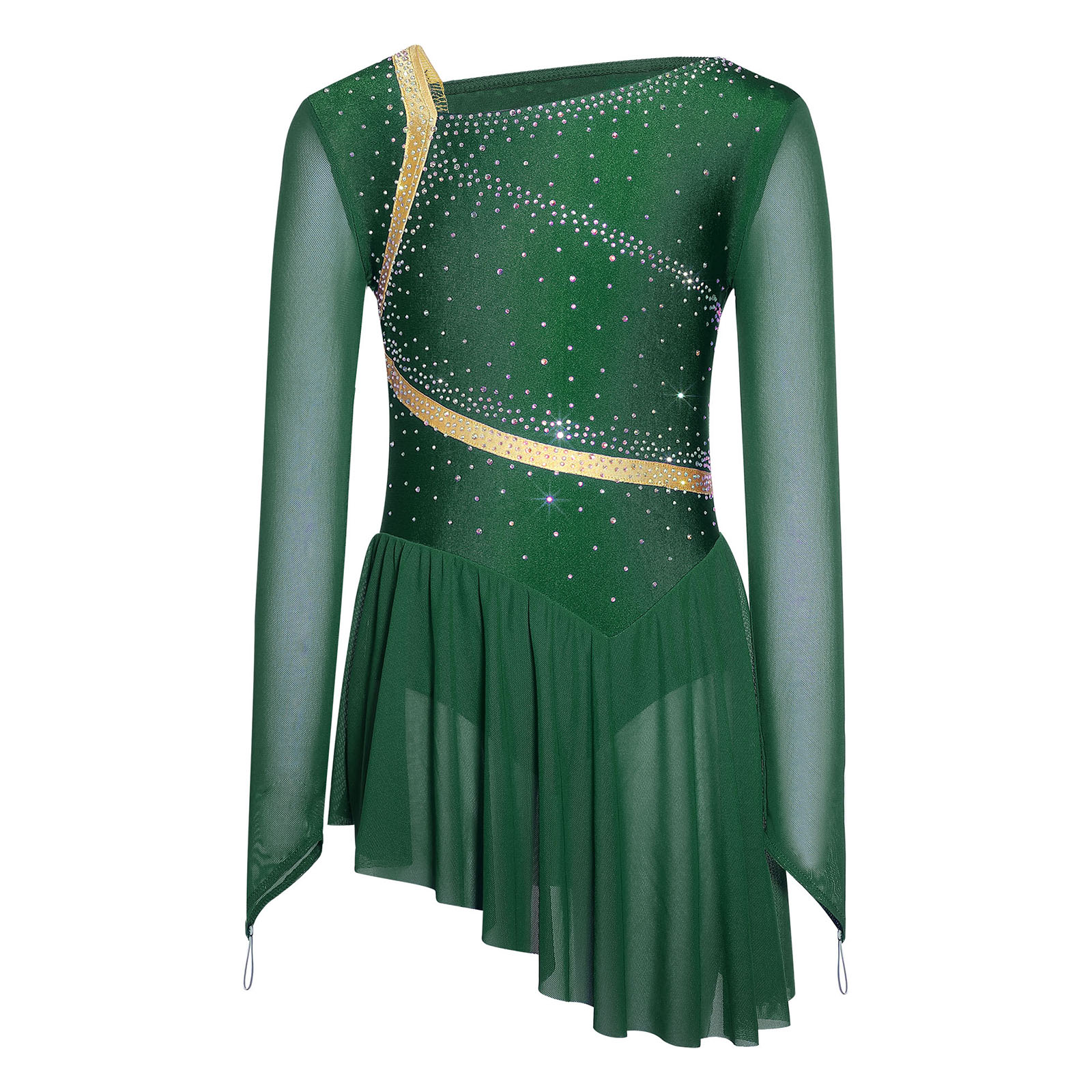 Kids Girls Figure Skating Lyri - Rhinestone Banding Trim のレビューと価格
