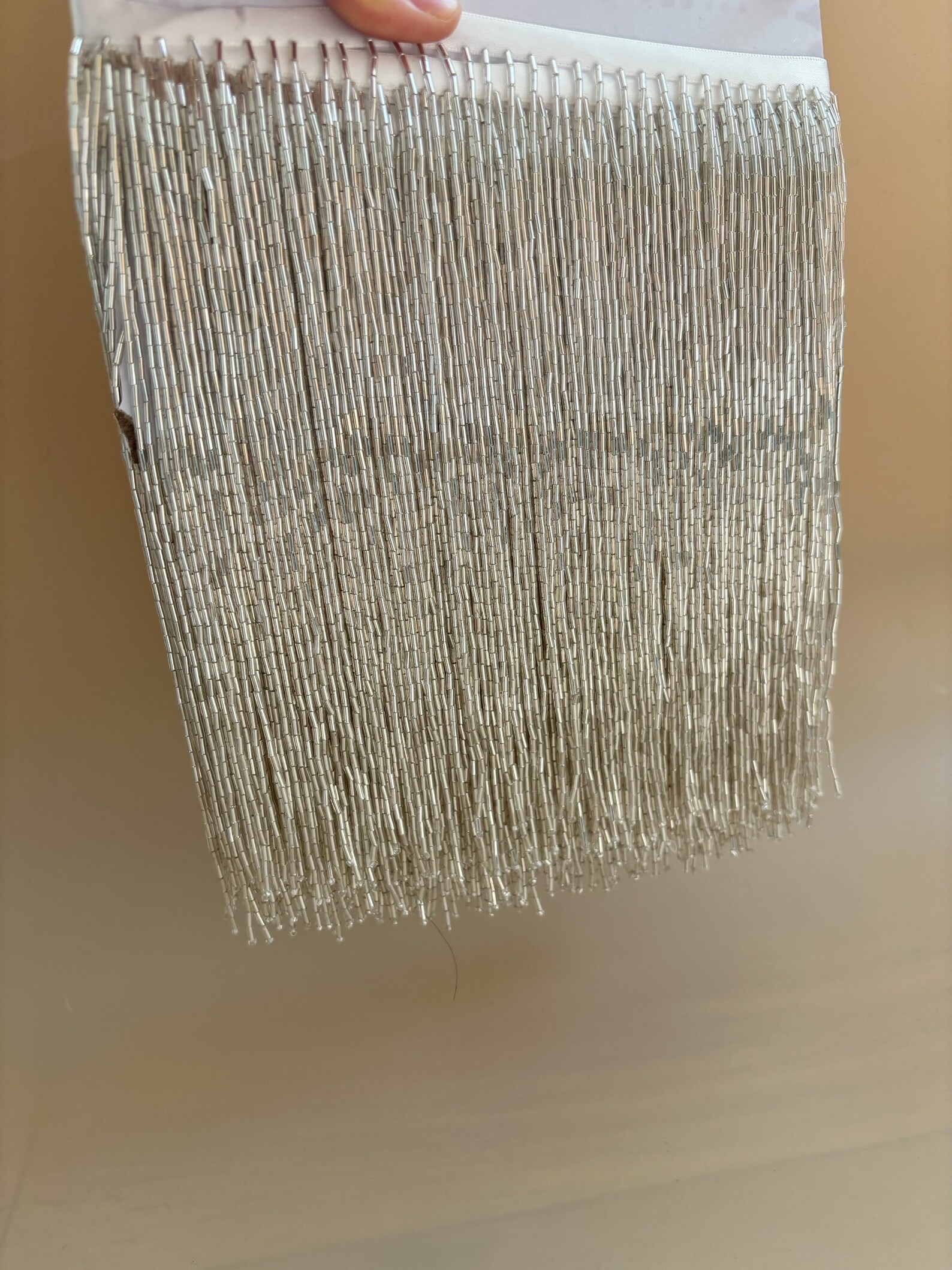 Silver Bead Fringe Trim For Ha - Beaded Trim Fringe のレビューと価格