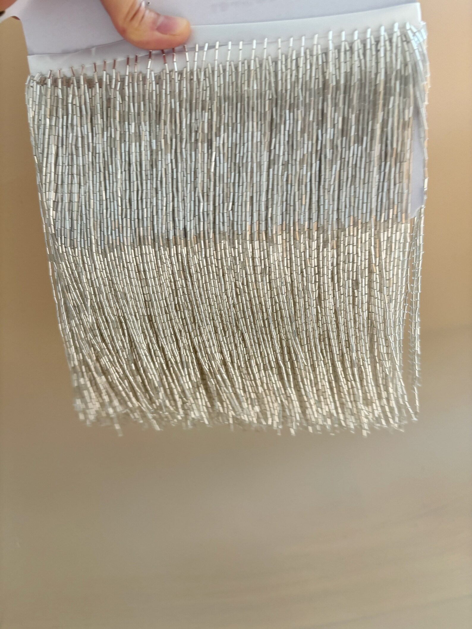 Silver Bead Fringe Trim For Ha - Beaded Trim Fringe のレビューと価格