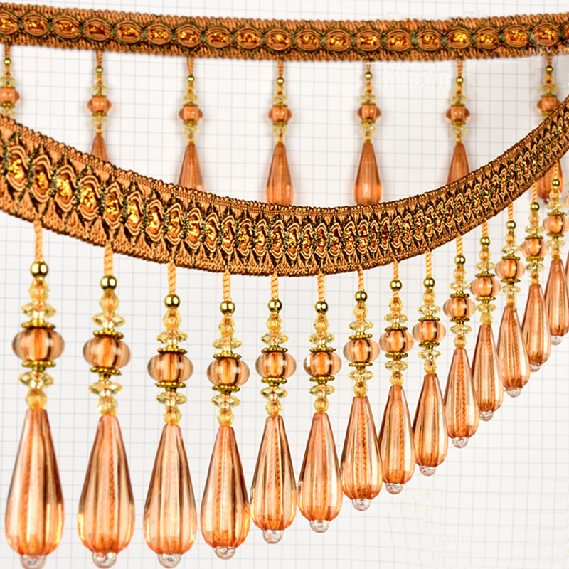 1M Crystal Pendant Tassel Drop - Beaded Trim Fringe のレビューと価格