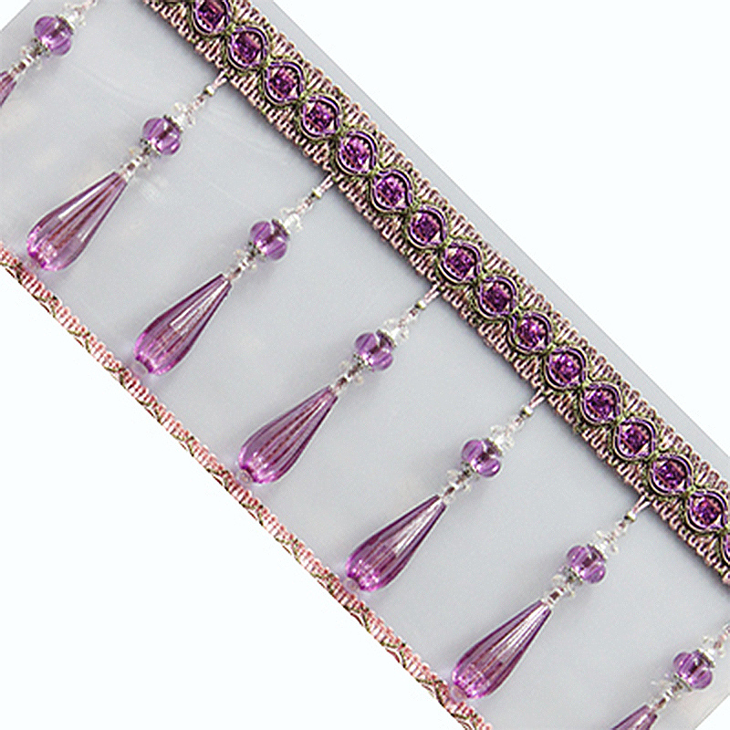 1M Crystal Pendant Tassel Drop - Beaded Trim Fringe のレビューと価格