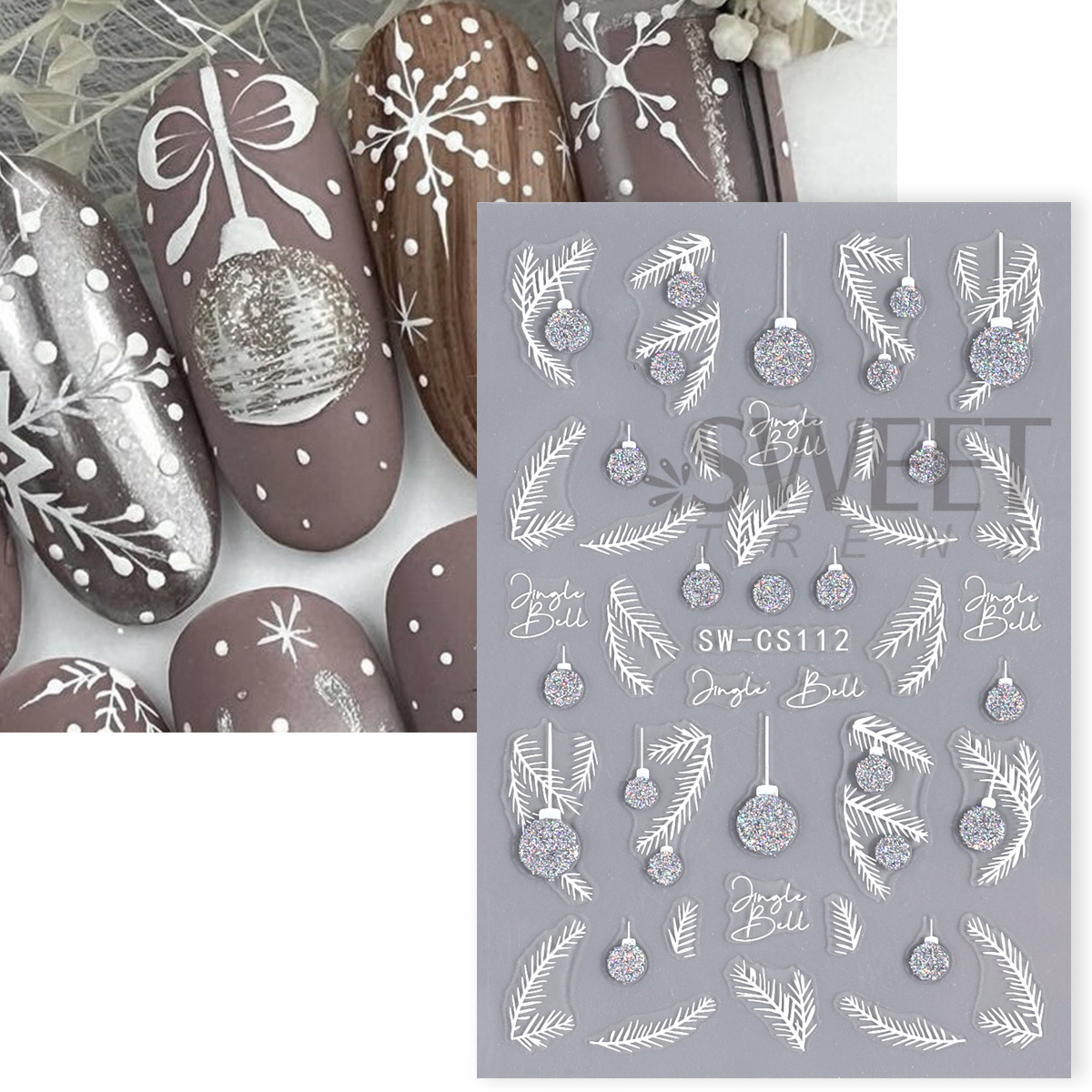 4pcs Winter Cartoon Christmas  - Glitter Vinyl Roll のレビューと価格