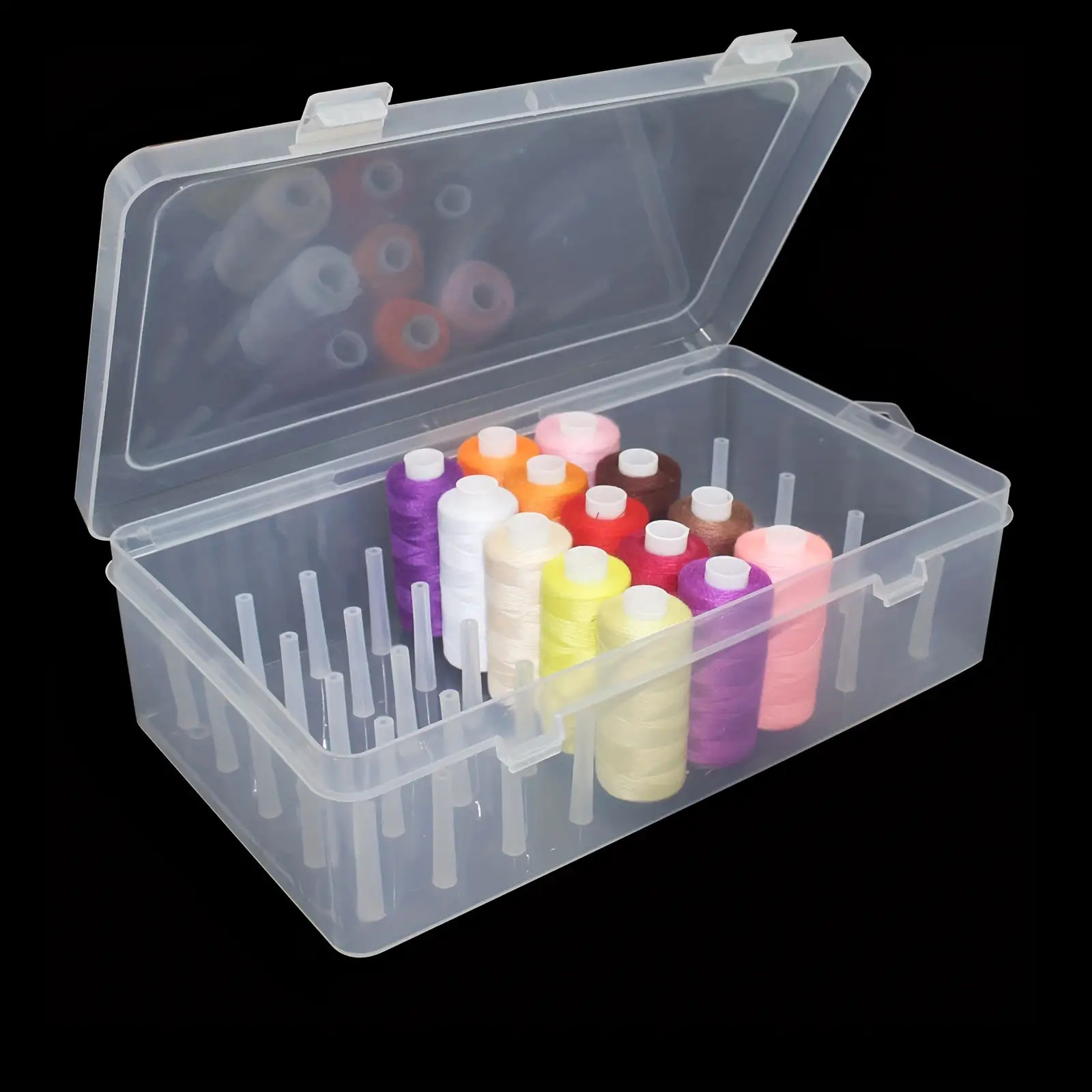 Clear Plastic Sewing Thread St - Craft Embellishment Storage のレビューと価格