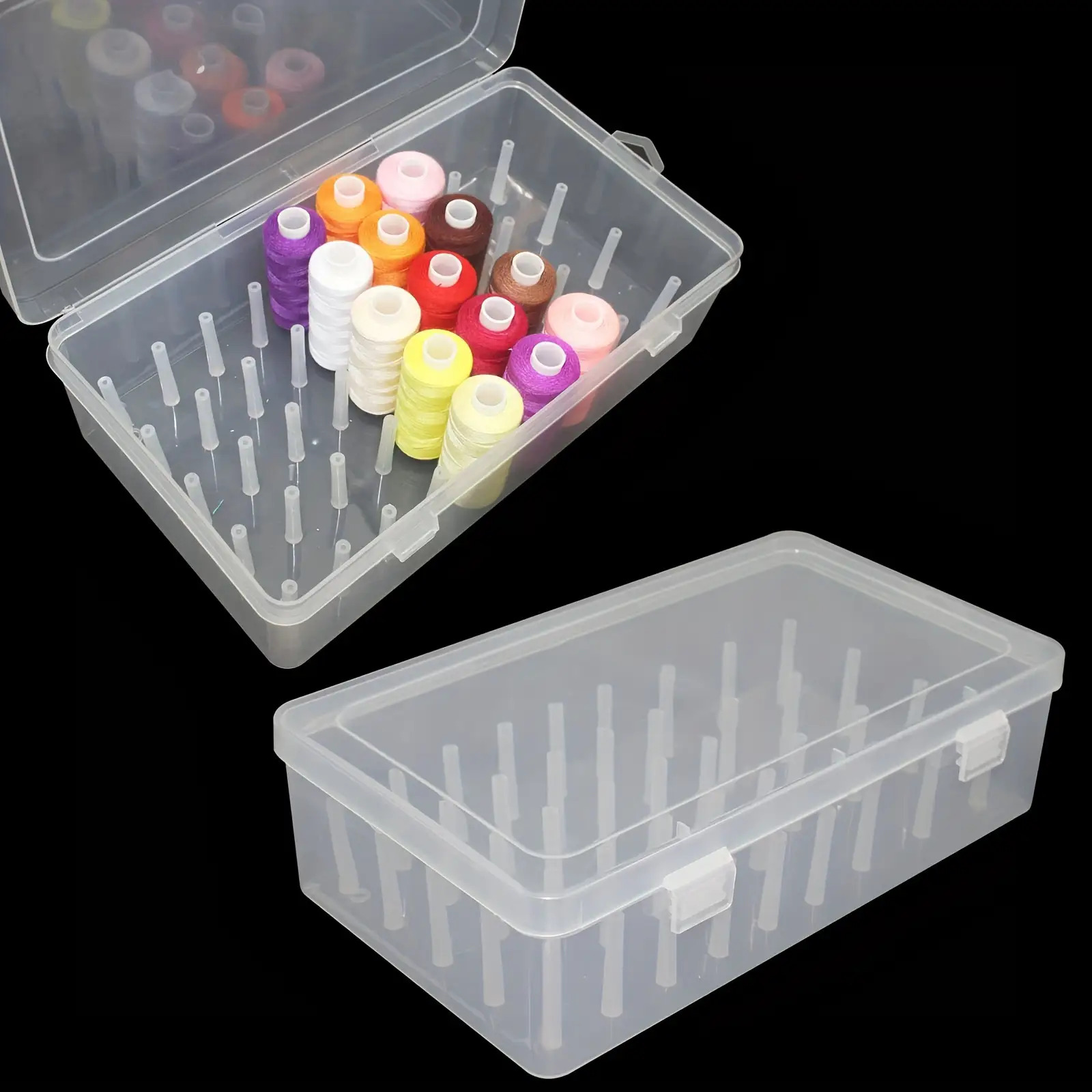 Clear Plastic Sewing Thread St - Craft Embellishment Storage のレビューと価格