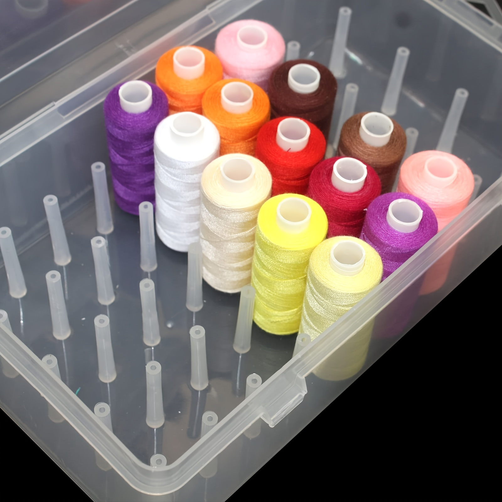 Clear Plastic Sewing Thread St - Craft Embellishment Storage のレビューと価格