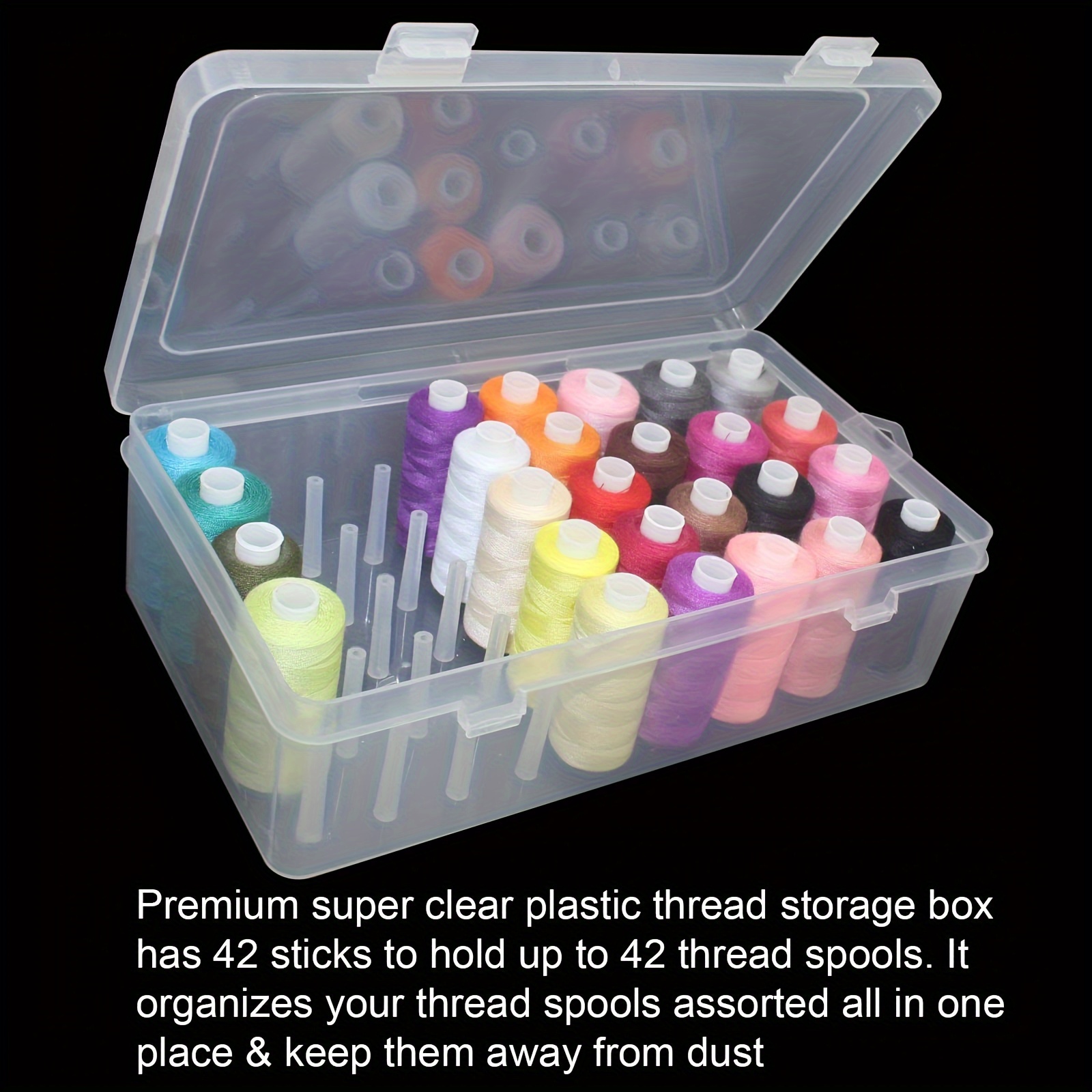 Clear Plastic Sewing Thread St - Craft Embellishment Storage のレビューと価格