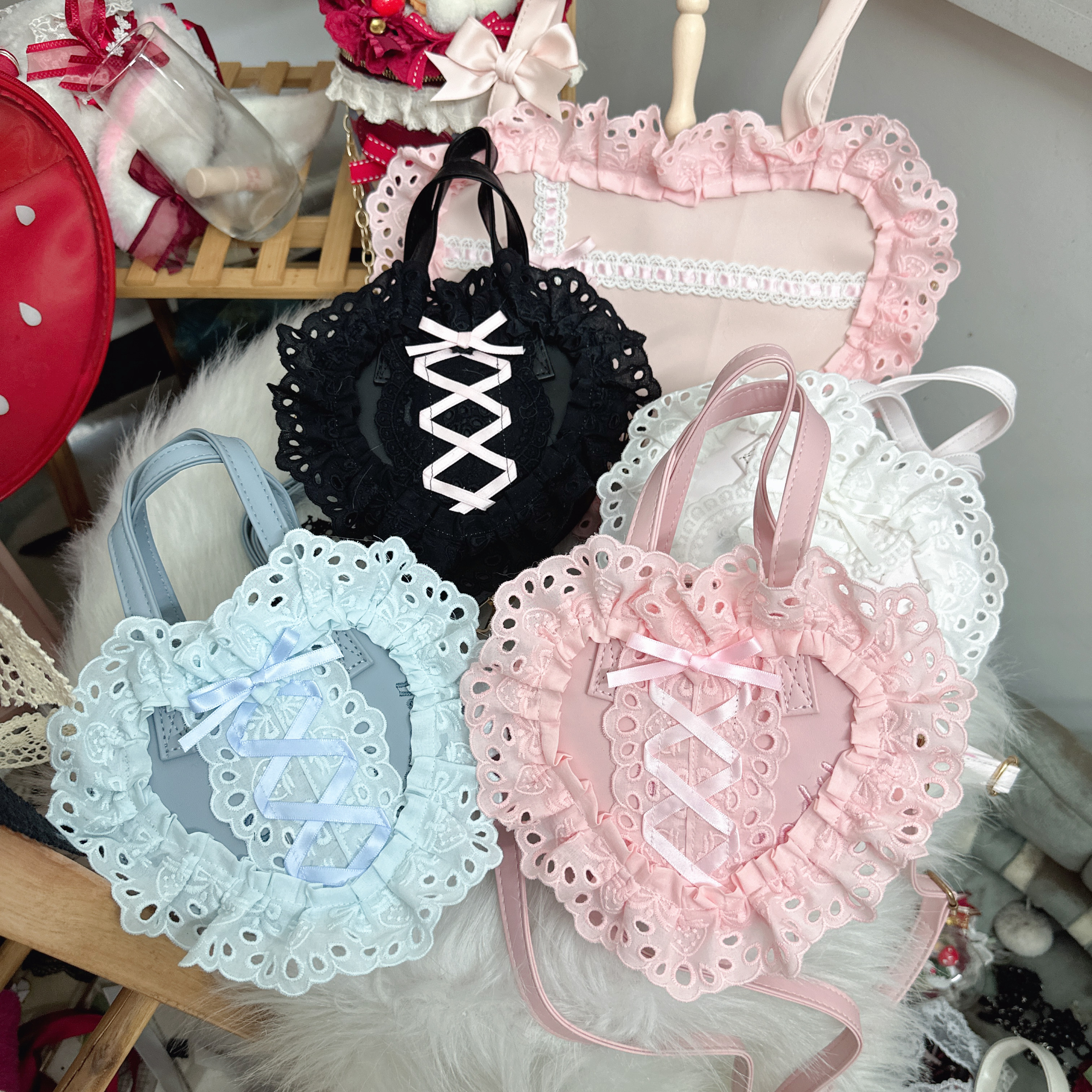 Japanese Daily Out Dating Loli - Lace Ribbon Trim のレビューと価格