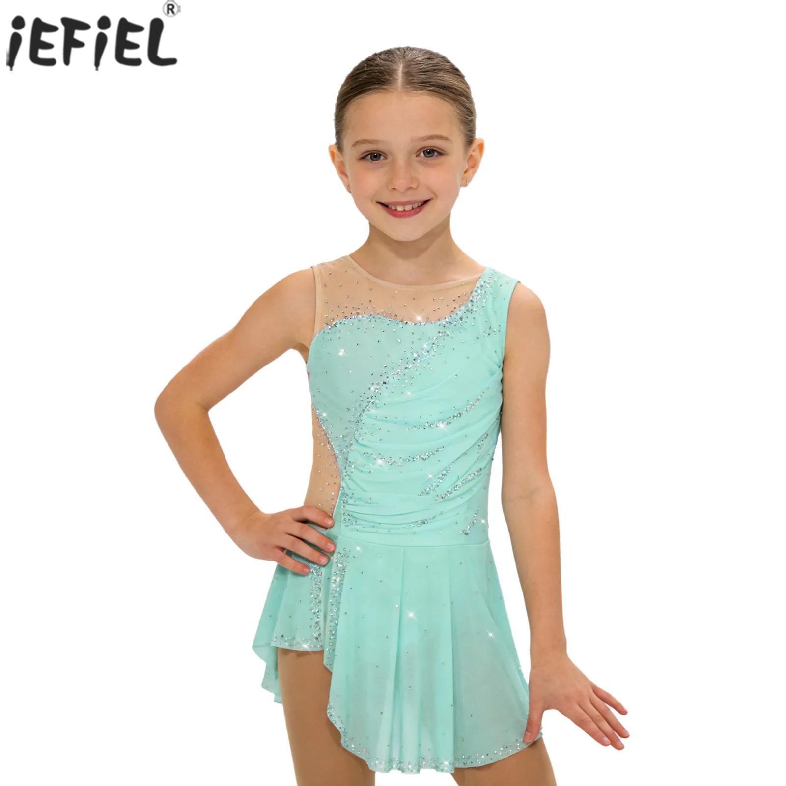 Kids Girls Figure Ice Skating  - Rhinestone Banding Trim のレビューと価格