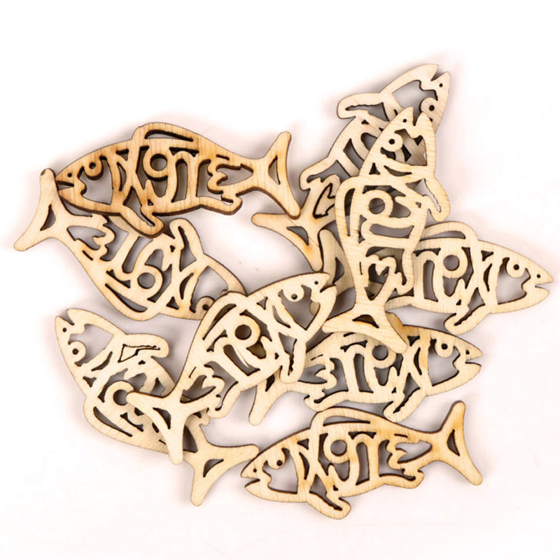 Wooden Cute Fish Shape Arts Pa - Embellishments For Scrapbooking のレビューと価格