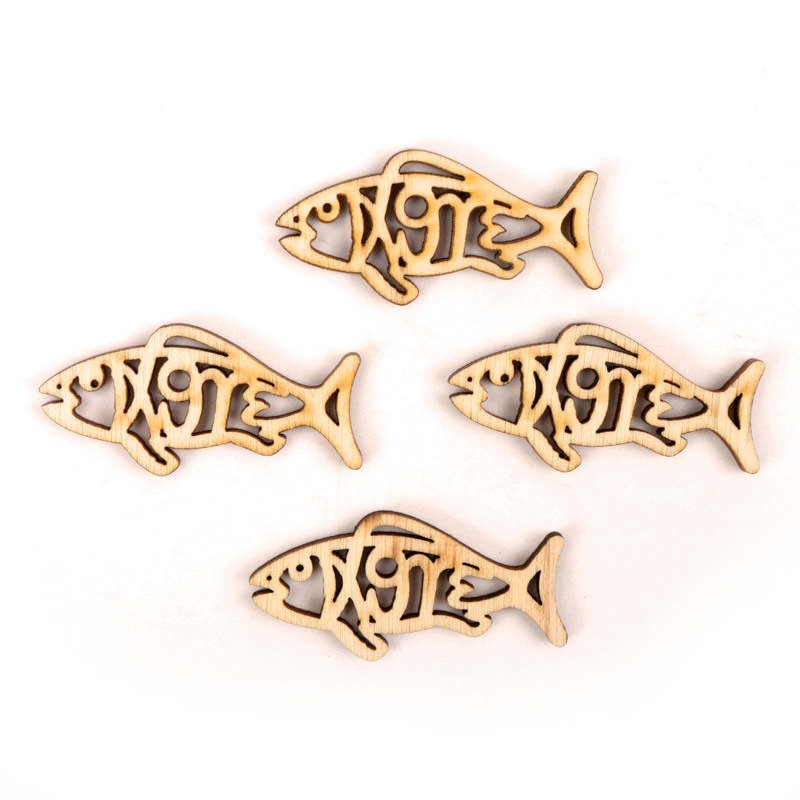 Wooden Cute Fish Shape Arts Pa - Embellishments For Scrapbooking のレビューと価格