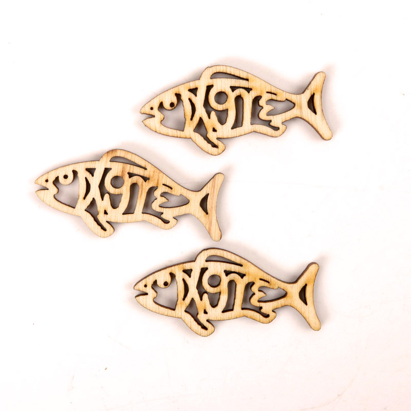 Wooden Cute Fish Shape Arts Pa - Embellishments For Scrapbooking のレビューと価格