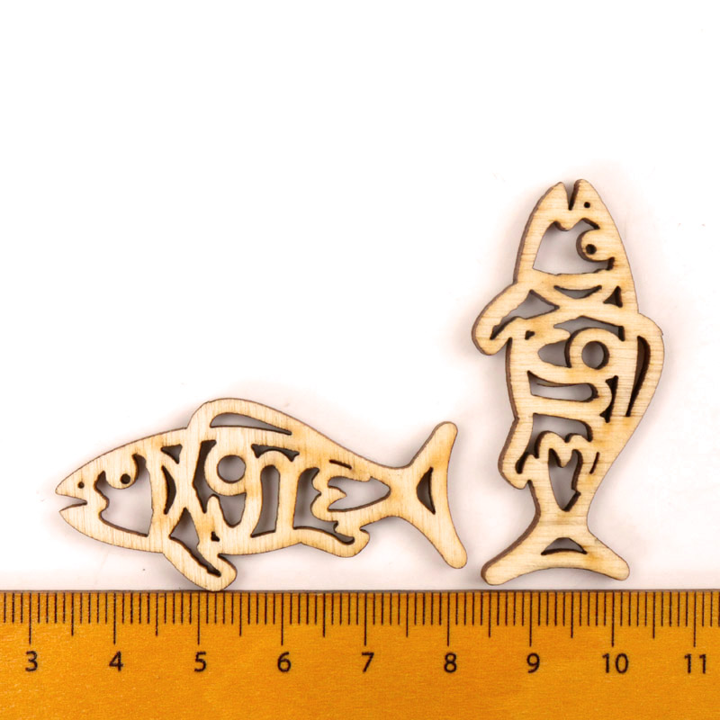 Wooden Cute Fish Shape Arts Pa - Embellishments For Scrapbooking のレビューと価格
