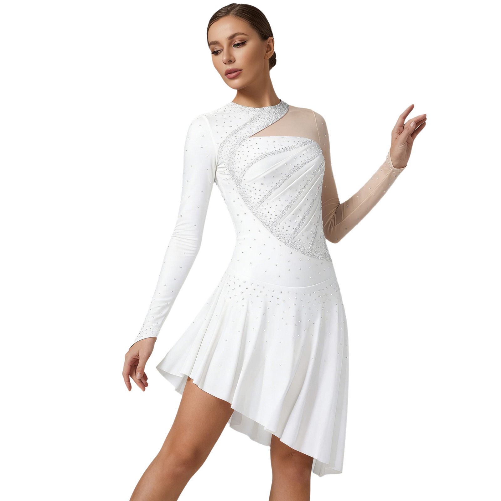 Women Ballet Lyrical Dance Fig - Rhinestone Banding Trim のレビューと価格