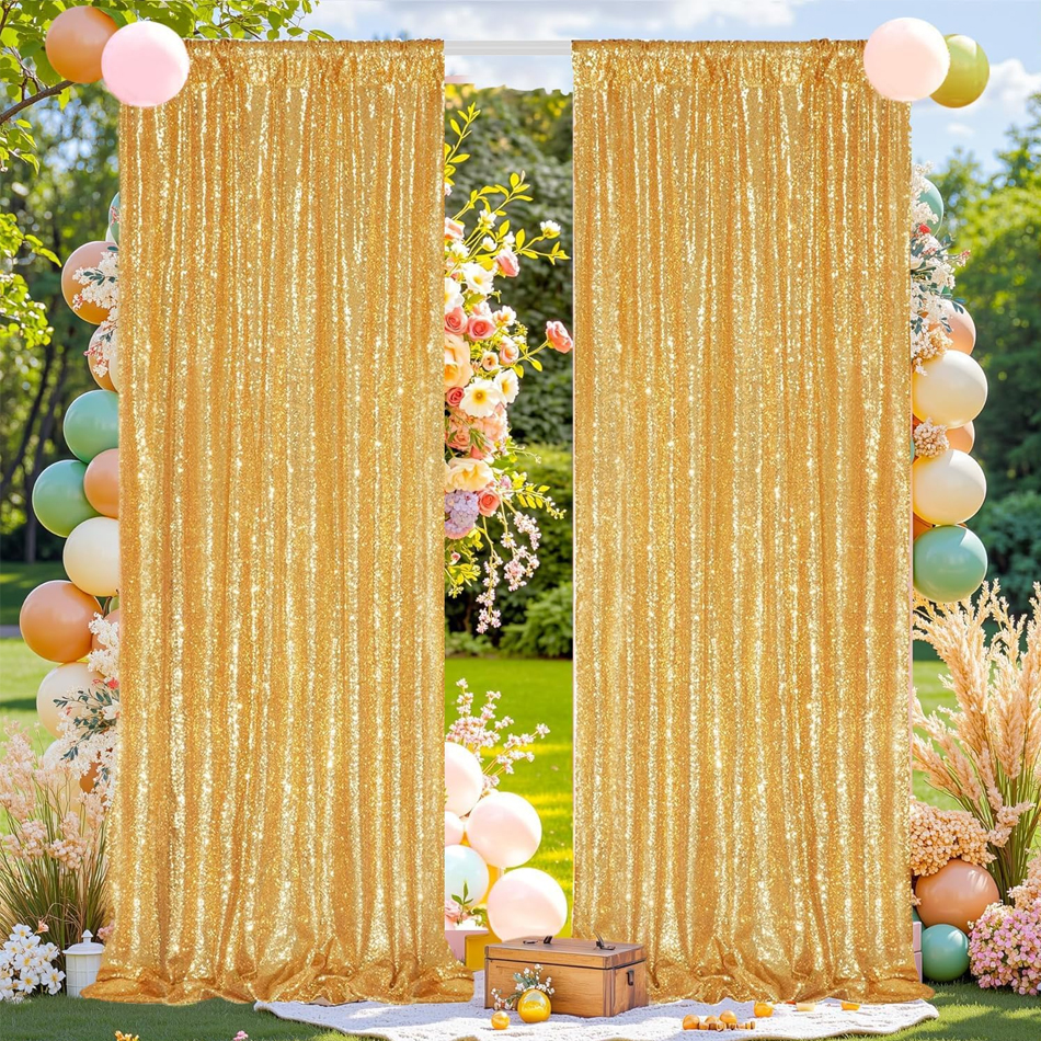 Silver Sequin Backdrop Curtain - Sequin Fabric Panel のレビューと価格
