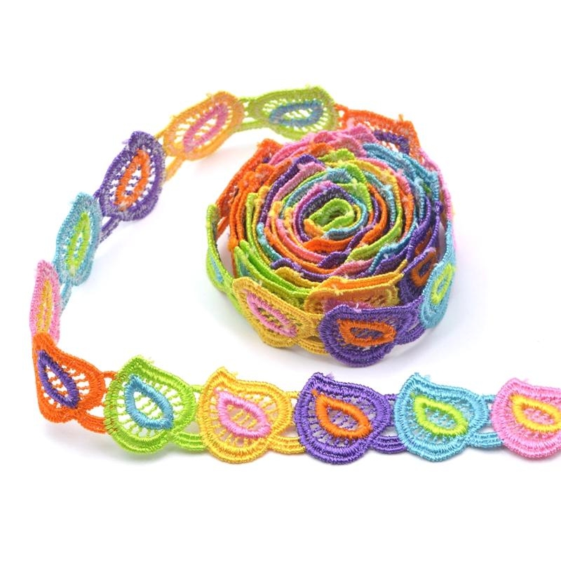 R1WE 15 Yards 2.5cm Colorful H - Lace Ribbon Trim のレビューと価格