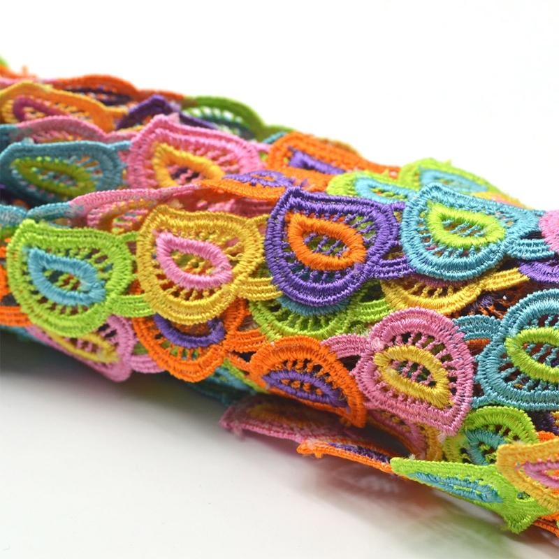 R1WE 15 Yards 2.5cm Colorful H - Lace Ribbon Trim のレビューと価格